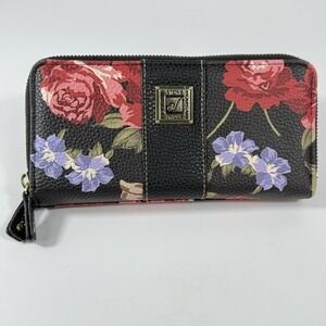Stone Mountain Black Floral Wallet Wristlet - No wrist Strap